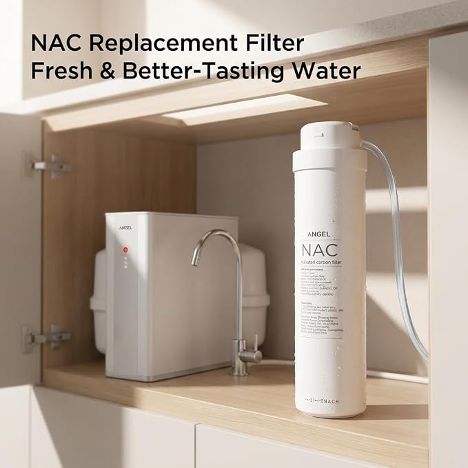 ANGEL X1 Series NAC Replacement Filter Cartridge 1-Pack, for X1, X1Pro, W-J3781-ROC15, W-J3680-ROB15, Fresh & Sweet-Tasting Water Filter for Home Systems, Long-Lasting 12–18 Month Lifespan