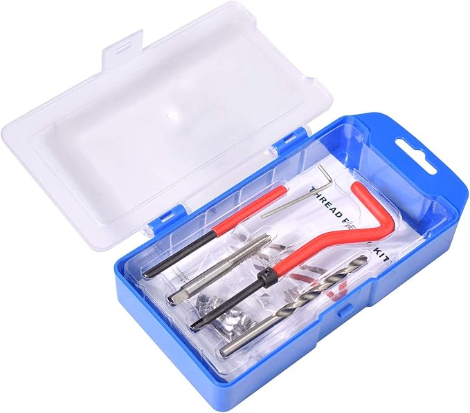 M6 X 1.0 Thread Repair Kit, Metric Helicoil Kit with HSS Drill Bit, 20PC Wire Thread Inserts