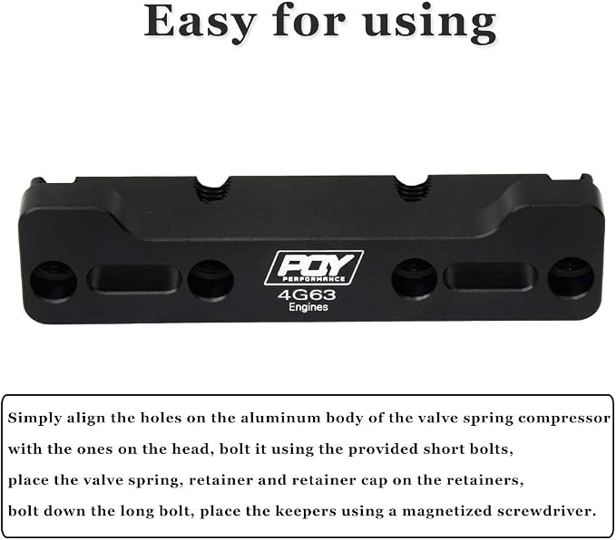 Aluminum Valve Spring Compressor Tool Removal Compatible with Mitsubishi Eclipse/Talon/Evo 8/9 4G63 Engine Black