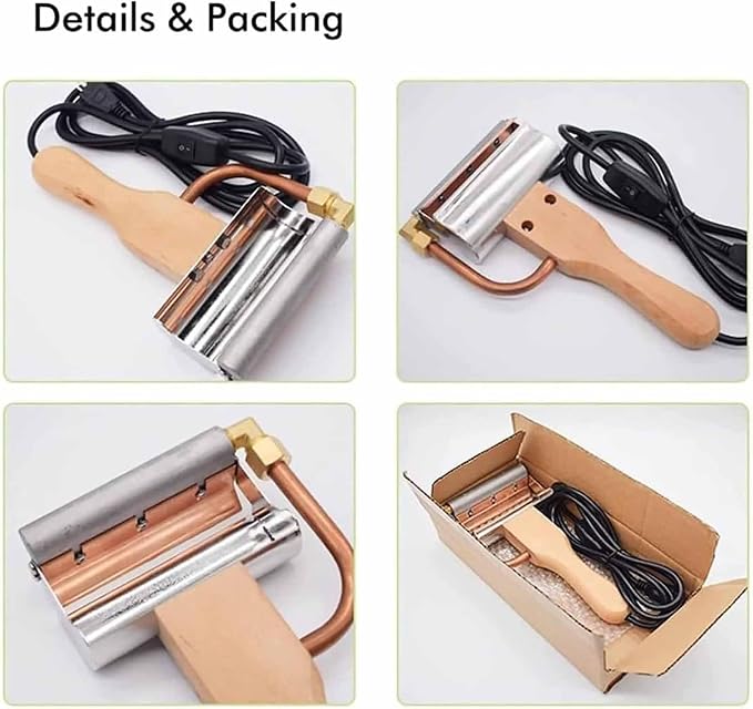 ERICAT Portable Electric Honey Extractor, Electric Honey Cutter Knife with Insulated Handle, Efficient Wax Removal and Easy to Clean, Heat Conduction and Save Labor, for Help Beekeepers Work Fast