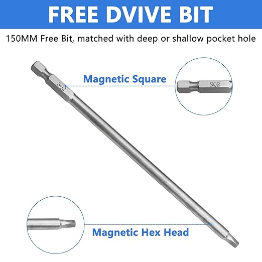 350 PCS Pocket Hole Screws Assortment Kit, 5 Sizes #8 x 1, 1-1/4", 1-1/2", 2", 2-1/2",Square Drive Self Tapping Coarse Thread Wood Screws Set, Zinc Coated, Drive Bit Included Suitable for Indoor