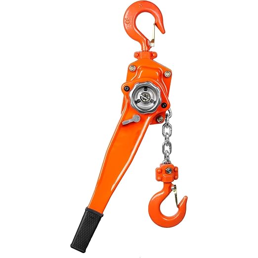 Manual Lever Chain Hoist, 3 Ton 6600 Lb Capacity & 10 ft Lift, with G80 Galvanized Chain & Weston Brake, 360° Swivel Hook for Garage, Factory, Farm, Unpowered Jobs