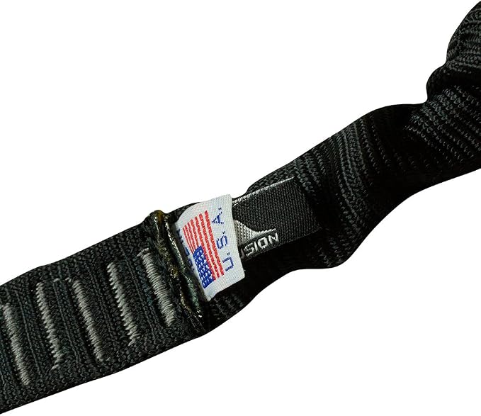 Fusion Tactical ProGlide Military and Police Helo Lanyard - 2ft Elastic Bungee, 23kN - Black, 24 inches