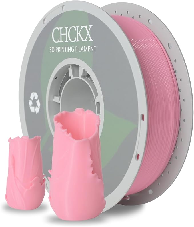 PETG 3D Printer Filament, Dimensional Accuracy +/- 0.03 mm, 1kg Spool(2.2lbs), 1.75 mm Fit for Most 3D Printers，Pink