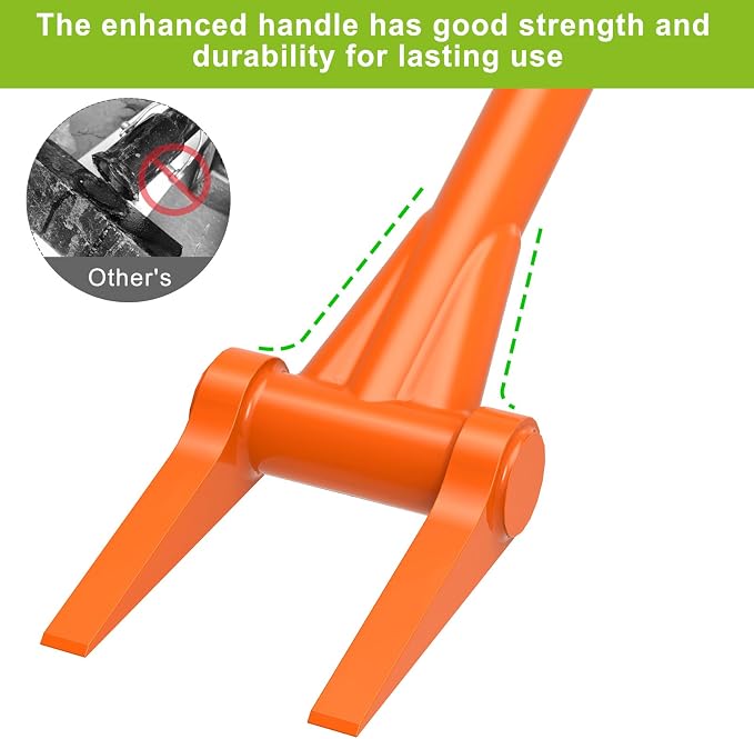 Insaga Demolition Tools - 2mm Steel Straight Handle Wrecking Bar for Wood Floors & Drywall Removal - Demo Deck Board Removal Tool for Contractors, Restoration, 28'' Rounded Handle for Tight Spaces