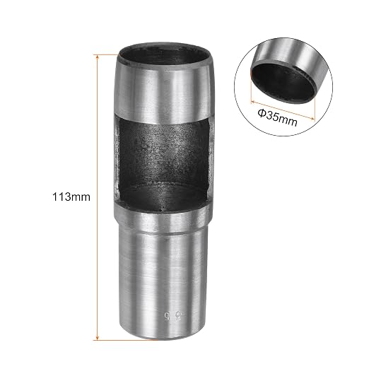 HARFINGTON Hollow Punch for Leather 35mm Round Hole Punch Tool for Belt Puncher Carbon Steel Single Punch for Watch Belts Cut Leather Craft Rubber Paper Fabric Plastic Soft Material