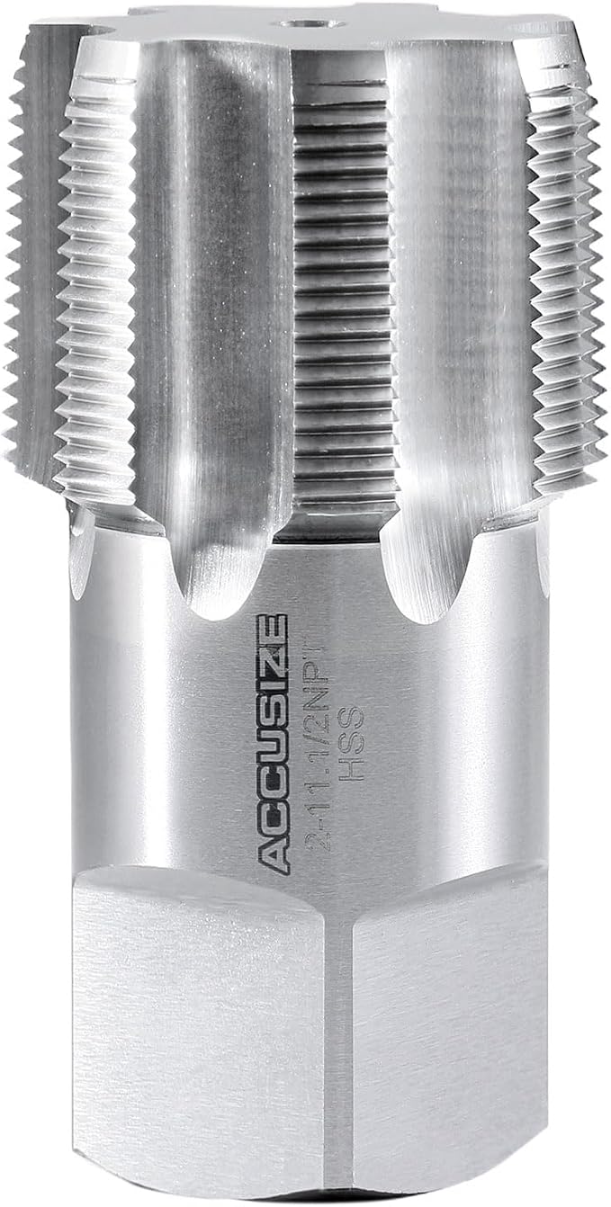 Accusize 2"-11-1/2 HSS Taper Pipe Tap - NPT, NPT-2 | 2"-11-1/2", 7 Flutes, 4-1/2" OAL, HSS Taper Pipe Tap - NPT