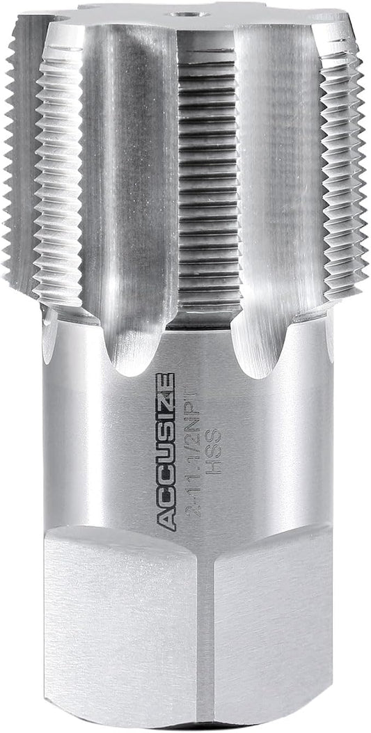 Accusize 2"-11-1/2 HSS Taper Pipe Tap - NPT, NPT-2 | 2"-11-1/2", 7 Flutes, 4-1/2" OAL, HSS Taper Pipe Tap - NPT
