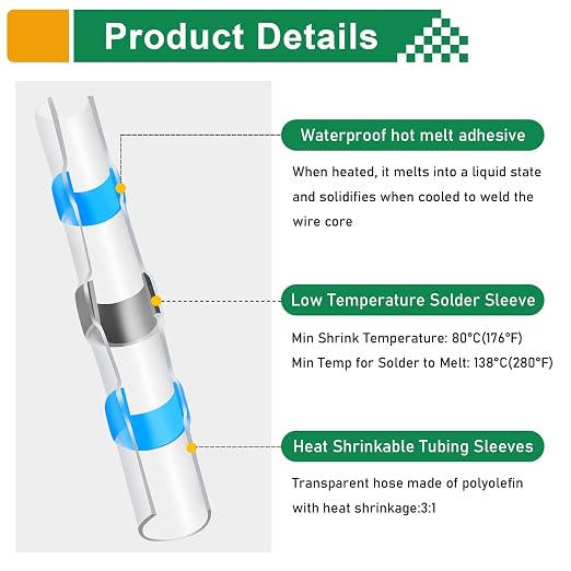 2066PCS Ultimate All-in-One Heat Shrink Solder Seal Wire Connectors Kit: Waterproof Solder Stick Butt Connectors, Heat Gun & Wire Stripper for Automotive, Marine & Electrical Projects Automotive