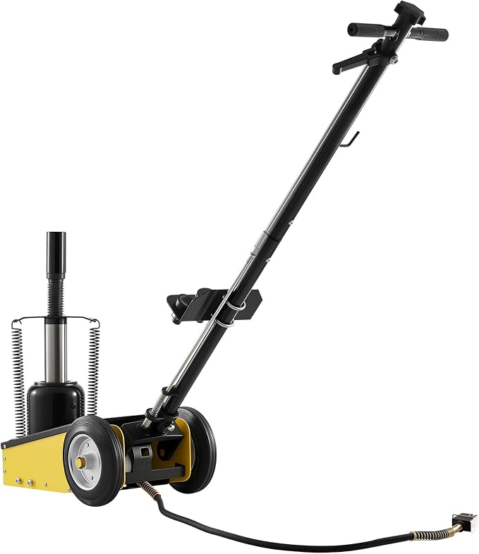 VEVOR 22 Ton Air Hydraulic Floor Jack Trucks Heavy Duty Steel Racing Floor Jack with Single Piston Quick Lift Pump & Extension Posts & Extension Posts, Air Pneumatic Jacks for SUVs, Pickups