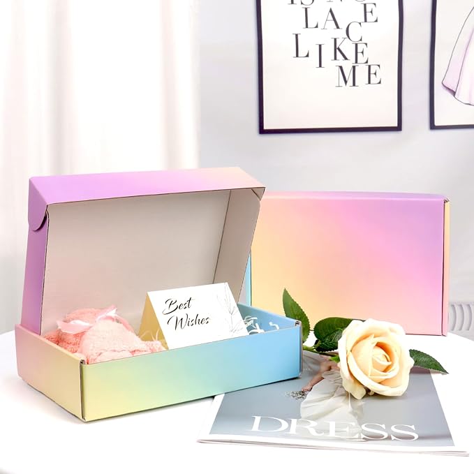7x5x2 Shipping Boxes Small, 45 Pack Colorful Corrugated Cardboard Mailer Box for Small Business, Mailing, Packaging