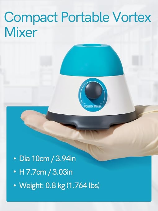 Mini Vortex Mixer, 0-3500RPM Touch Function Lab Vortex Shakers & Paint Mixer for Acrylic Paint, Nail Polish, Tattoo Ink, Gel Polish, Eyelash Adhesives & Test Tubes, Vortex Paint Mixer Machine