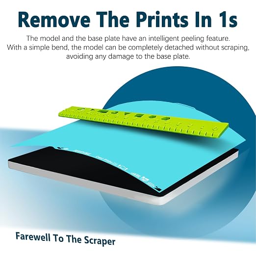 Cool Plate for Elegoo Centauri Carbon/Centauri Carbon 2 Build Plate No Heating Texture PEI Sheet 260X271mm Double Sided PLA Plate Strong Viscosity Cold Plate for Elegoo CC/CC2 3D Printer Platforms