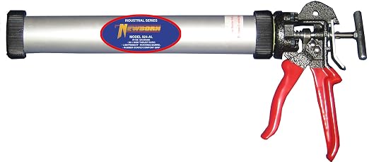 Newborn - 924AL 924-AL Bulk/Sausage High-Thrust Smooth Rod Caulking Gun, 10-20 oz. Sausage Packs/24 oz. Bulk, 26:1 Thrust Ratio