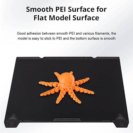 Creality Official K1 Max Build Plate Smooth Surface 315x310mm PEI Sheet Flexible Removable Spring Bed Plate for K1 Max, Ender 3 V3 Plus(Without Magnetic Base)