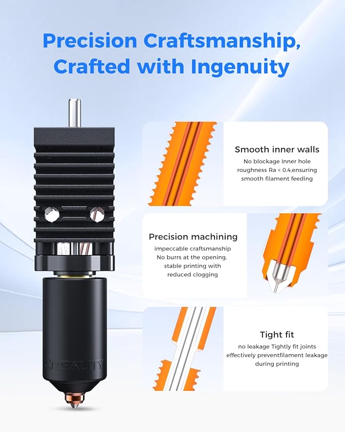 Creality Official K2 Plus Ceramic Heating Block Kit, Unicorn Quick Swap Nozzle Kit, High Temperature Resistant, All-Metal Integrated Design Kit for K2 Plus 3D Printer