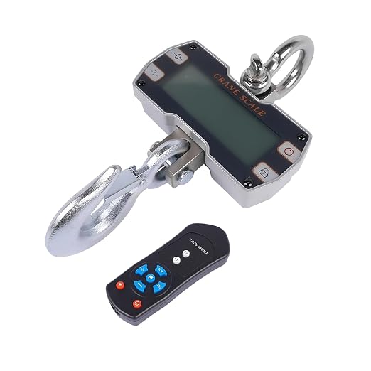 Digital Crane Scale 2000kg 4400lb with Remote Digital Hanging Scale 2 Ton Industrial Heavy Duty Crane Scale Orgnge for Home Farm Factory