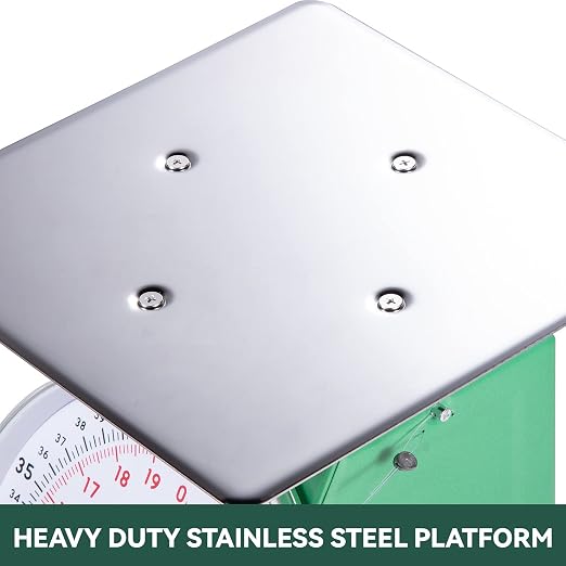 Tada 22-LBS Heavy Duty Portion-Control Mechanical Kitchen and Food Scale Industrial Dial Scale with Stainless Steel Platform