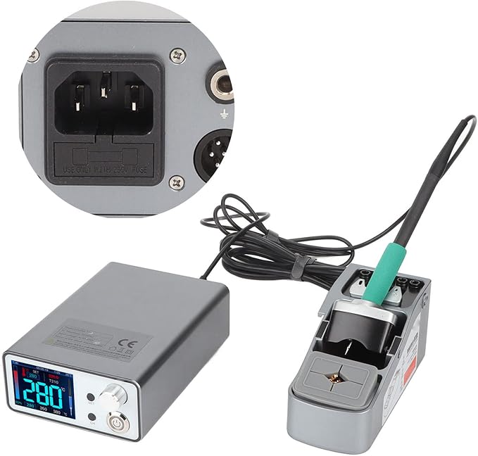 Smart Soldering Station, Professional Grade Digital Display PID Control 96W Fast Heating T210 Handle for PCB Repair and Mobile Phone Motherboard