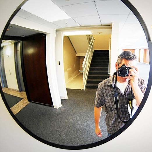 Convex Mirror - 18" Security Mirror for Business, Garage, Warehouse, Office. 18 Inch Convex Safety Mirror Indoor Outdoor with Clear View Wall-Mounted