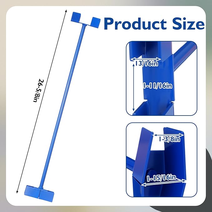 Zonon 26-5/8 Inch Backflow Handle Ball Plastic Valve Wrench Opening and Closing Outdoor Water Valves Operating Ball Valves in Backflow Prevention Devices from Damage Wheel Wrench for Fire Riser (Blue)