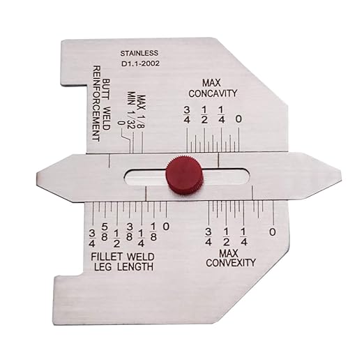 Weld Gauge Set Includes Cam Type Gauge and Fillet Gauge and Hi-Lo Gauge and Taper Gauge and Porosity Undercuts Checking Gauge and Convexity Concavity Gauge Imperial