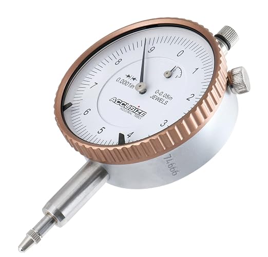 Accusize Industrial Tools Agd2 Style 0-0.05'' by 0.0001'' Dial Indicator with Lug Back, P900-S097 | 0-0.05" by 0.0001", AGD2 Style, Lug Back