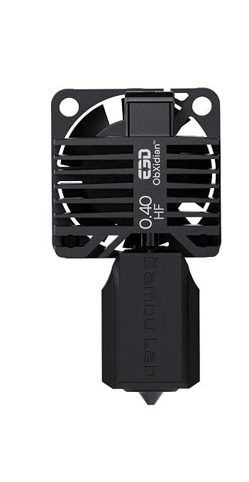 E3D High Flow ObXidian™ Bambu Lab P1P/P1S (0.4mm) Complete HotEnd, 60% Increased Flow Rate, Smooth 3D Printing, Ideal for Fiber-Filled Filaments, Bambu Approved