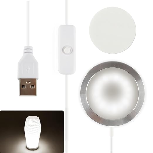 3D Printer LED Lamp Kit 001, Compatible with Bambu lab H2D/A1/A1mini/P1S/P1P/X1C Makerworld Maker's Supply Hardware kit 5V USB Powered, 6000K White Light