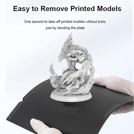 Creality Official K1 Max Build Plate Smooth Surface 315x310mm PEI Sheet Flexible Removable Spring Bed Plate for K1 Max, Ender 3 V3 Plus(Without Magnetic Base)
