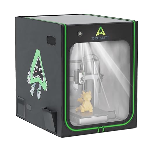 Creality 3D Printer Enclosure with LED Lighting, with Ventilation Constant Temperature Fireproof Dustproof Protective Cover, 520*600*720mm 3D Printer Cover for Creality Hi/Ender 3 V3 SE/KE/Ender 3