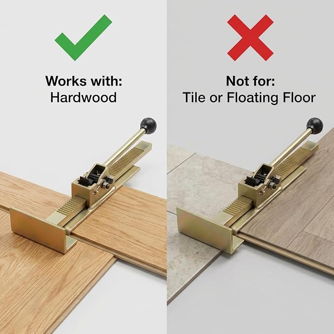 QWORK Hardwood Flooring Jack, 2 Pack Flooring Jack and Positioning Tool for Straighten and Installing Hardwood Floors, Easy Ratcheting Mechanism