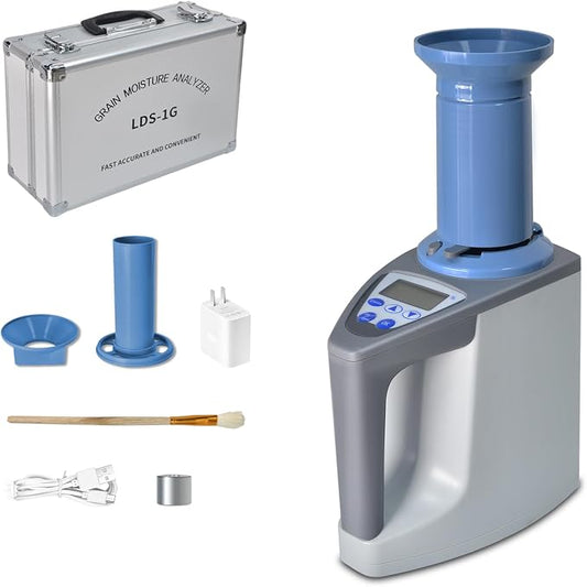 Professional Grain Moisture Meter, Moisture Tester for 20+ Grains, Measure Weight, Density, Temperature with LCD Display, Wheat, Corn, Rice, Crop Moisture Detector
