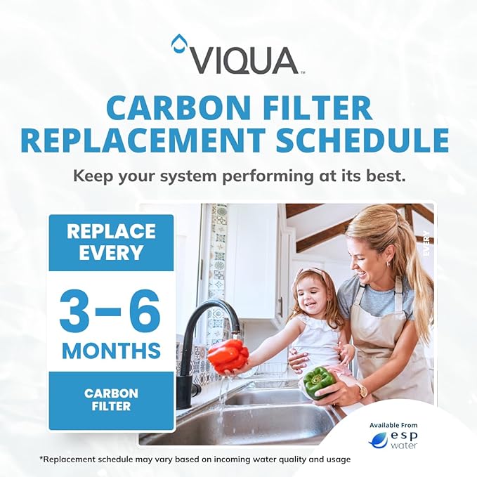 Viqua C2-01PB Carbon Block Water Filter with Lead Reduction - 10 Micron Cartridge Reduces Lead, Chlorine, Taste, Odor, Replacement Filter for AWP40B-V, AWP40C-V, AWP50B-V, FB1-1.5PF, 4.5 x 10-Inches