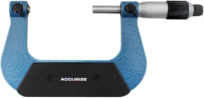 Accusize Industrial Tools Screw Thread Micrometer, 2-3", S916-C752 | 4 Anvil Sets: 24-14, 13-9, 8-5, 4.5-3.5 TPI, 0.001" Resolution, ±0.00016" Accuracy