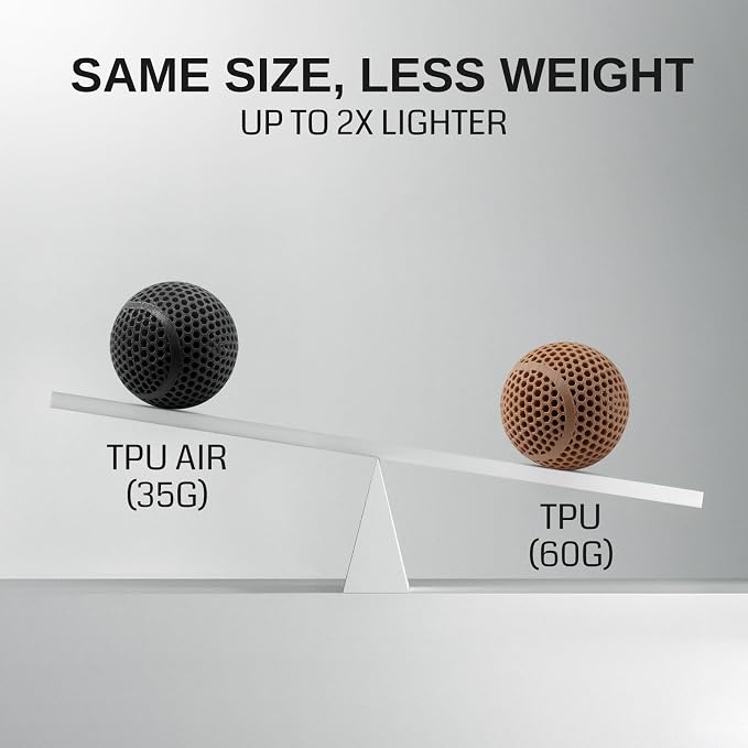 SainSmart Flex TPU Air, 1.75mm Lightweight Foaming TPU Filament, 1kg, Adjustable Hardness 77A–93A, High Resilience & Matte Finish, Easy Printing & No Clogging, for Wearables, Sports Gear, Grey