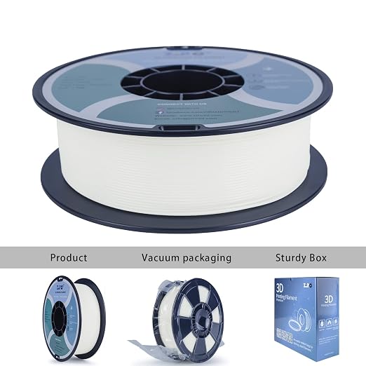 ZIRO PLA Filament 1.75mm,3D Printer Filament PLA PRO Basic Color Series 1.75MM 1KG(2.2lbs), Dimensional Accuracy +/- 0.03mm,White