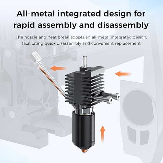 Creality K2 Plus Ceramic Heating Block Kit, K2 Plus Hotend Upgrades Kit, Unicorn Quick-swap Nozzle Kit, 350°C High Temperature Resistance, All-Metal Integrated Design for Creality K2P Combo