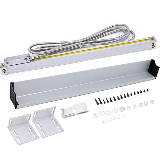 TOAUTO Digital Readout 2 Axis 3 Axis DRO Display Linear Scale 450mm 18" Precision 5um for Bridgeport/Knee Milling Lathe EDM Mill Machine