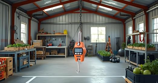 Klau Digital Hanging Scale OCS-L Orange 300 kg / 600 lb | High Precision Sensor, Heavy Duty Industrial Crane Scales, Smart Hoist, For Home Indoor Farm Factory Hunting Outdoor