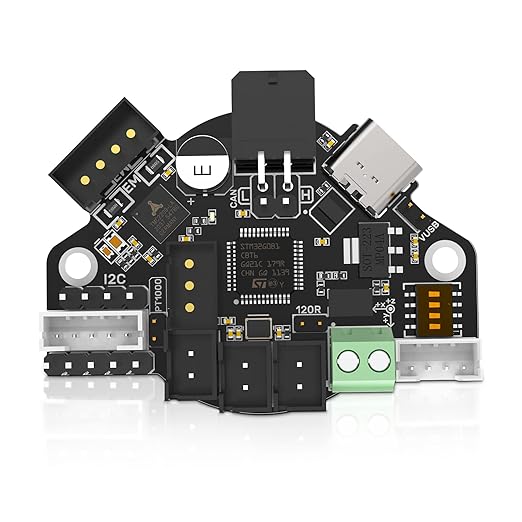 BIGTREETECH EBB36 CAN Bus Adapter Board with MAX31865 Hot End PCB Board Filament Break Blockage Detection for 36 Stepper Motor Extruder Nozzle Head Tool for Blv Ender 3