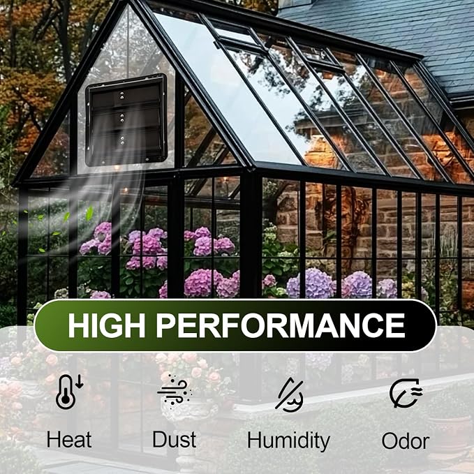 Galvanized Sheet Automatic Exhaust Louver Vent (Fan Blades and Motor Not Included) for Residential Attics, Workshops, Barns, Greenhouses (20inch)
