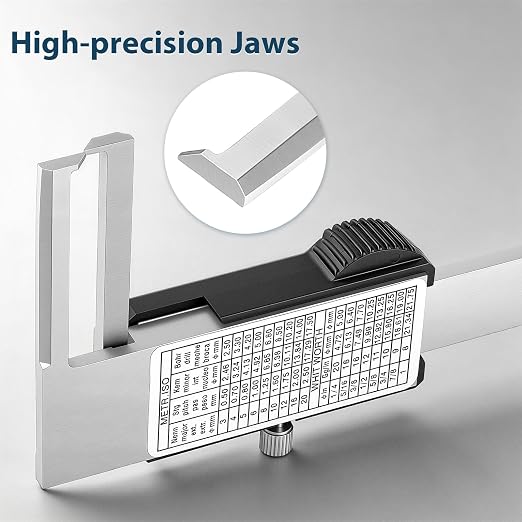 Internal Groove Digital Caliper 150mm/ 6" | High-Precision Outer Groove Measuring Tool, LCD Display Stainless Steel Body, Storage Case, Smooth Sliding Track