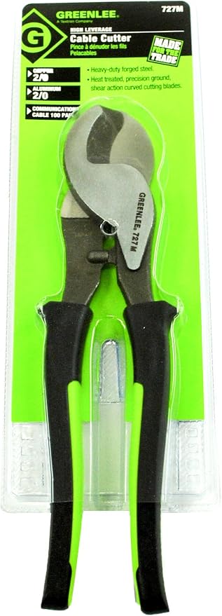 Greenlee 727M Cable Cutter With Cushion Grip Handles, 9-1/4"