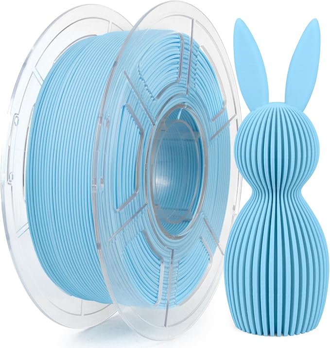 iSANMATE High Speed Matte PLA+ 3D Printer Filament, Matte Light Blue PLA+ Filament 1.75mm Designed for High Speed 30-600mm/s, Fast Printing Speed PLA, Dimensional Accuracy ±0.02mm, 1kg Spool (2.2lbs)