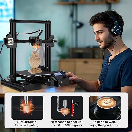 5Aplusreprap Ender 3 Hotend Upgrade: Compatible for Creality Ender 3 V2/Pro,CR-10 J-Head Hotend Replacement, Assembled Extruder 3D Printer Hot end Kit