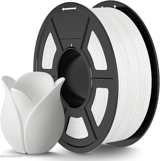 TECBEARS White Matte PLA Filament for High Speed 50-600mm/s Printing | 1KG PLA, Smooth Extrusion, Tangle Free, Vacuum Sealed, 1.75MM Filament ±0.02mm Accuracy Compatible with Most FDM Printers