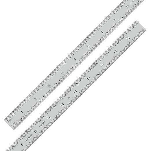 PEC Tools 18" Flexible Steel Rule, Designed for High-Accuracy Industrial Environments, Made in USA