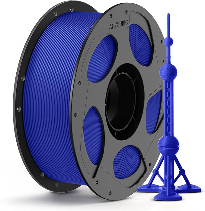ANYCUBIC PLA Plus (PLA+), 3D Printer Filament 1.75mm, High Toughness 3D Printing Filament, Dimensional Accuracy +/- 0.02mm, Print with Most FDM 3D Printers, 1KG Spool, Dazzling Blue