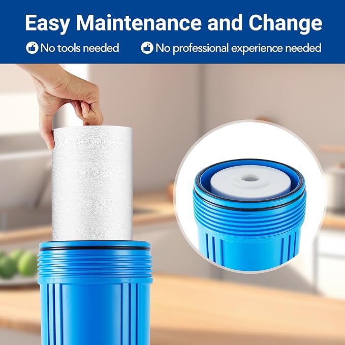 3-stage Replacement Filter Cartridges Set, PP, Carbon Block, Activated Carbon Fiber (ACF), Fit for WF3-01 Pro Whole House Water Filter (PP,CARBON BLOCK,ACF)